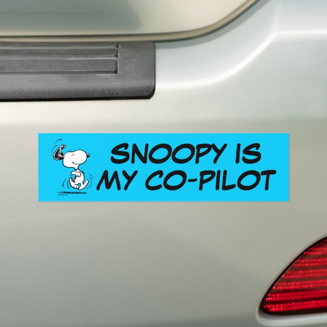 Peanuts | Snoopy Happy Dance Bumper Sticker (On Car)