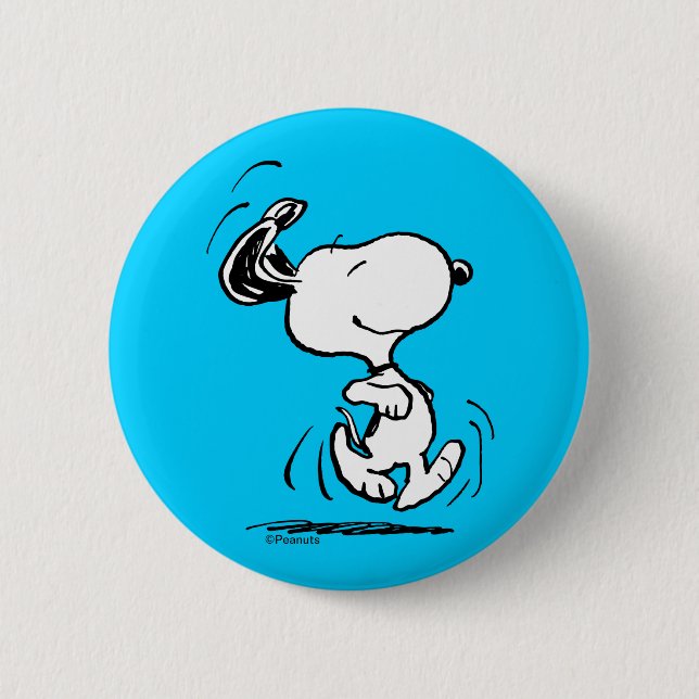Peanuts | Snoopy Happy Dance Button (Front)