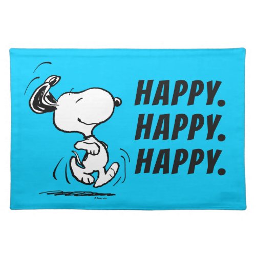 Peanuts  Snoopy Happy Dance Cloth Placemat