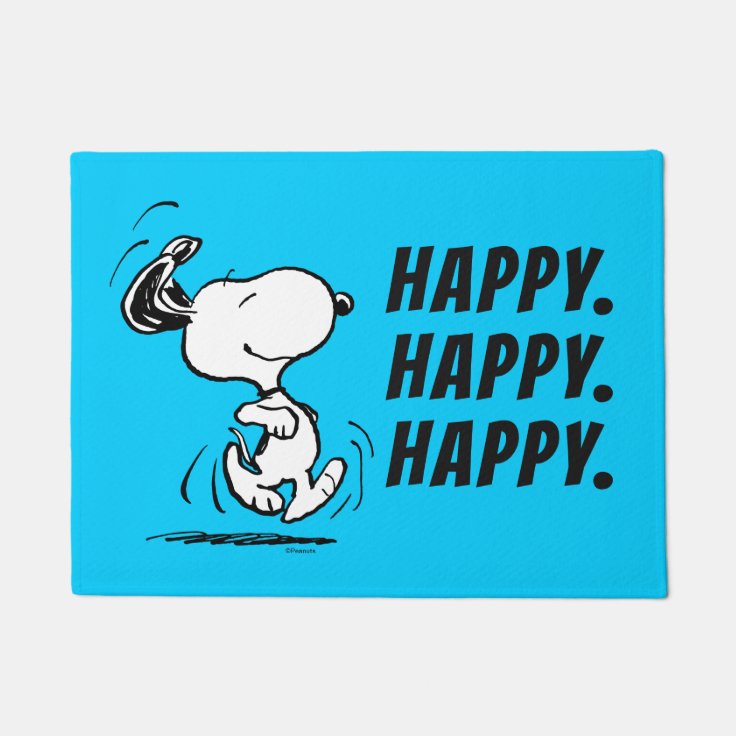 Peanuts | Snoopy Happy Dance Doormat | Zazzle