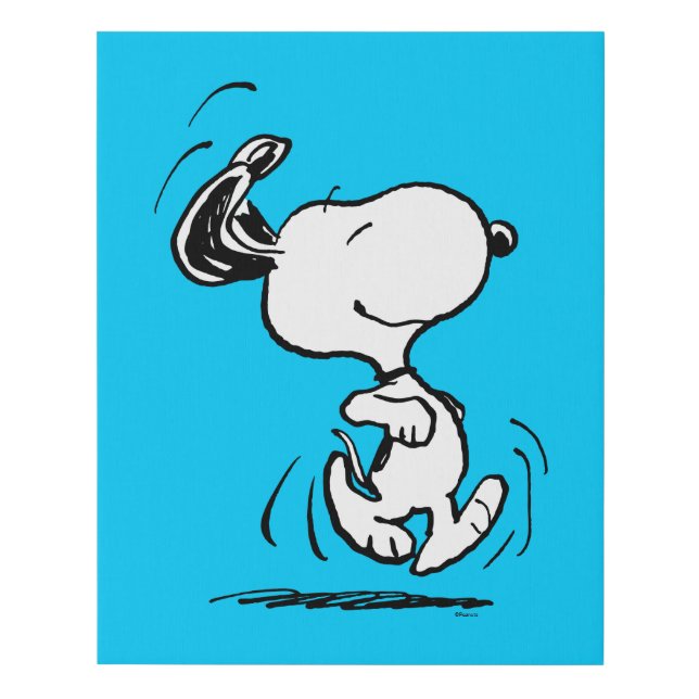 Peanuts | Snoopy Happy Dance Faux Canvas Print (Front)