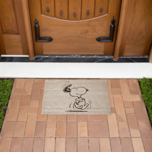 Peanuts Snoopy Happy Dance Fiber Doormat