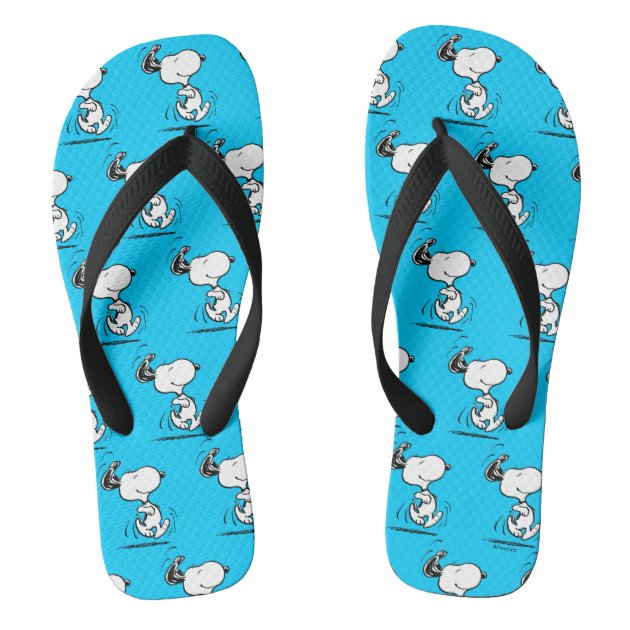 Peanuts Snoopy Happy Dance Flip Flops Zazzle