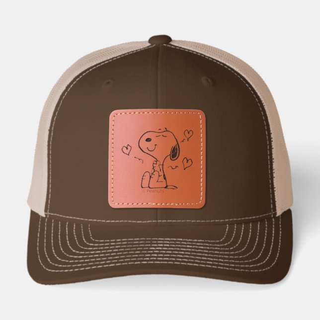 Peanuts | Snoopy Happy Dance Leather Patch Hat (Front)