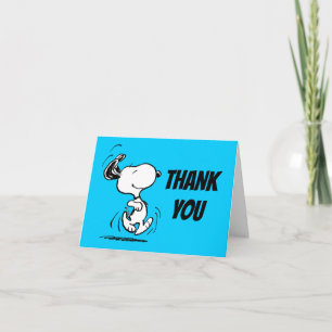 Peanuts Snoopy Happy Dance Letterpress Thank You Card
