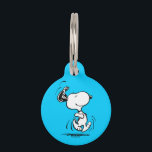 Peanuts | Snoopy Happy Dance Pet ID Tag<br><div class="desc">Snoopy is the loveable pet beagle of Charlie Brown in the comic strip Peanuts by Charles M. Schulz. Check out this cute Peanuts design featuring this loveable dog.</div>