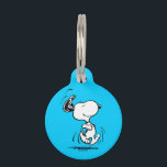 Peanuts | Snoopy Happy Dance Pet ID Tag<br><div class="desc">Snoopy is the loveable pet beagle of Charlie Brown in the comic strip Peanuts by Charles M. Schulz. Check out this cute Peanuts design featuring this loveable dog.</div>