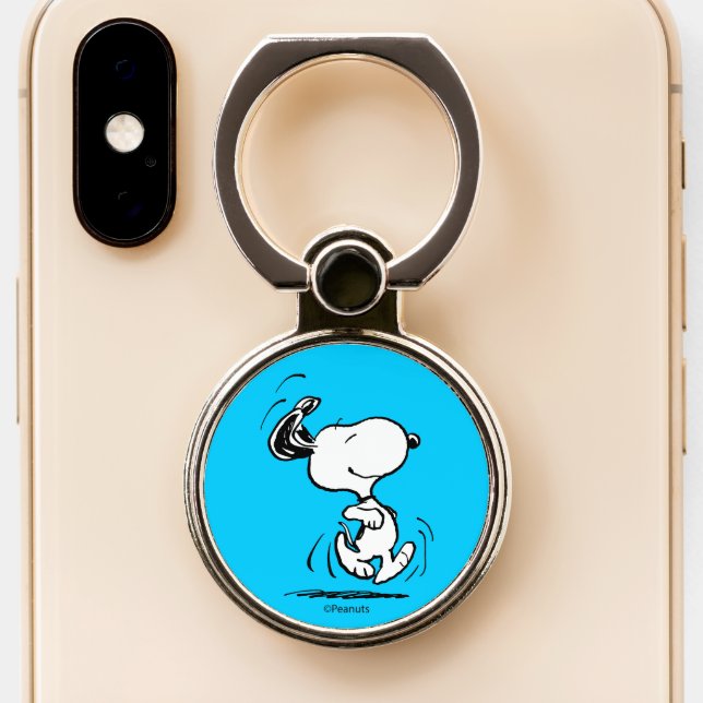 Peanuts | Snoopy Happy Dance Phone Ring Stand (Close Up)
