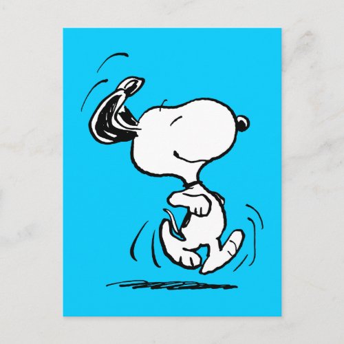 Peanuts  Snoopy Happy Dance Postcard
