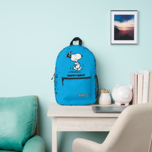 Peanuts  Snoopy Happy Dance Printed Backpack