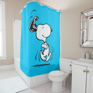 Peanuts   Snoopy Happy Dance Shower Curtain