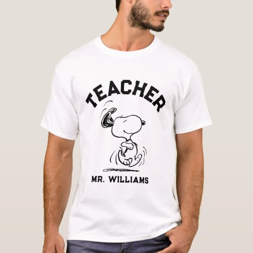 Peanuts  Snoopy Happy Dance Teacher T_Shirt