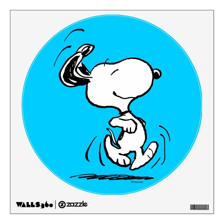 Peanuts | Snoopy Happy Dance Wall Decal | Zazzle