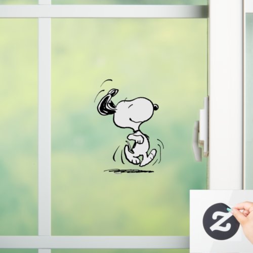 Peanuts  Snoopy Happy Dance Window Cling