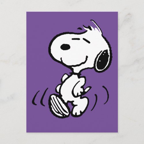 Peanuts  Snoopy Happy Smile Dance Postcard