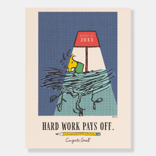 Peanuts Snoopy Hard Work Pays Off Graduation Foam Board