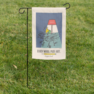 Peanuts Snoopy Hard Work Pays Off Graduation Garden Flag