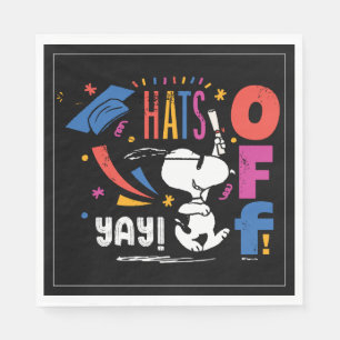 Peanuts Snoopy Hats Off To You Graduation Congrats Napkins