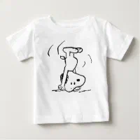 Peanuts | Snoopy Headstand Baby T-Shirt | Zazzle