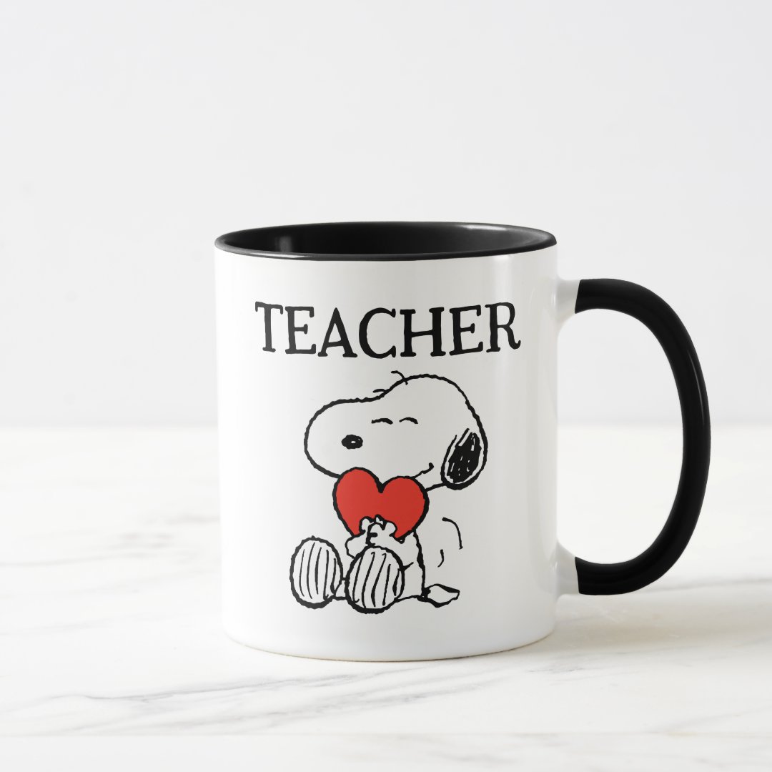 Peanuts | Snoopy Heart Hug Teacher Mug (Right)