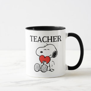 Peanuts   Snoopy Heart Hug Teacher Mug