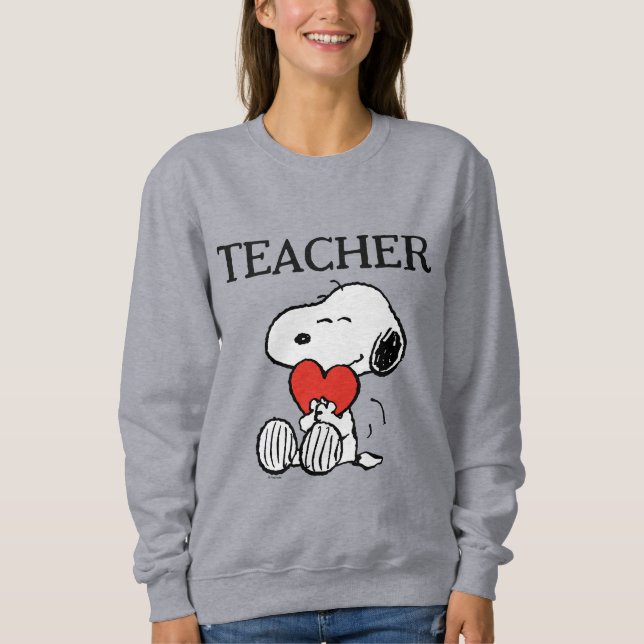 Peanuts | Snoopy Heart Hug Teacher Sweatshirt (Front)