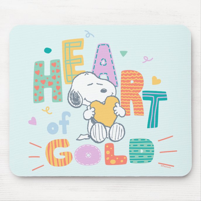 Peanuts| Snoopy Heart of Gold Mouse Pad