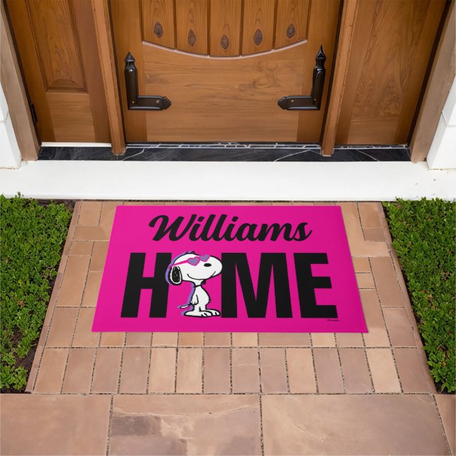 Peanuts | Snoopy Heart | Personalized Doormat (Outdoor)