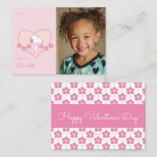 Peanuts   Snoopy Heart Photo Valentine Note Card