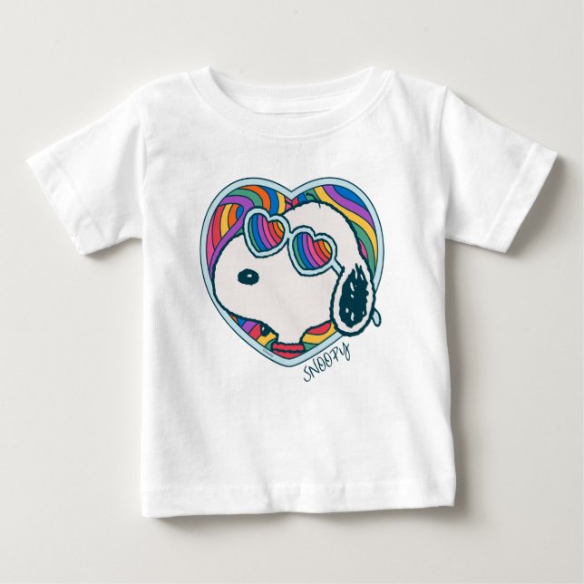 Peanuts | Snoopy Heart Rainbow Baby T-Shirt (Front)
