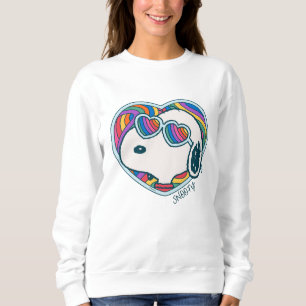 Peanuts   Snoopy Heart Rainbow Sweatshirt