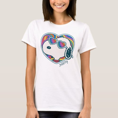 Peanuts  Snoopy Heart Rainbow T_Shirt