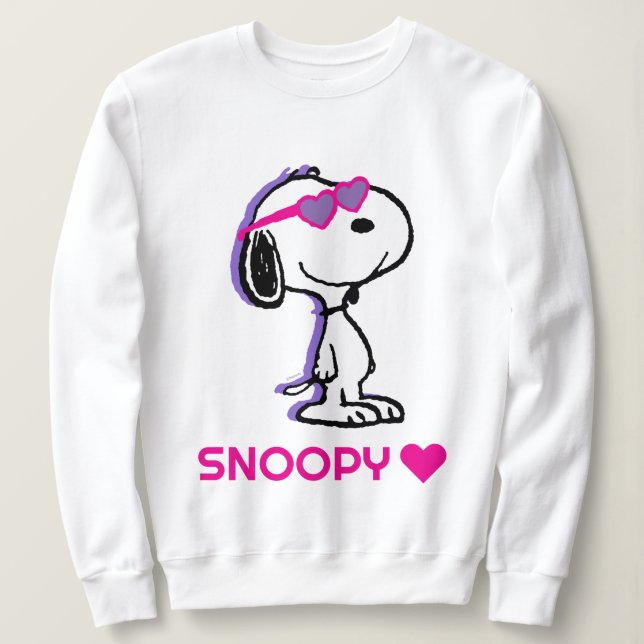 Peanuts | Snoopy Heart Sunglasses Sweatshirt (Design Front)