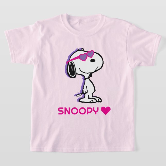 Peanuts | Snoopy Heart Sunglasses T-Shirt (Laydown)