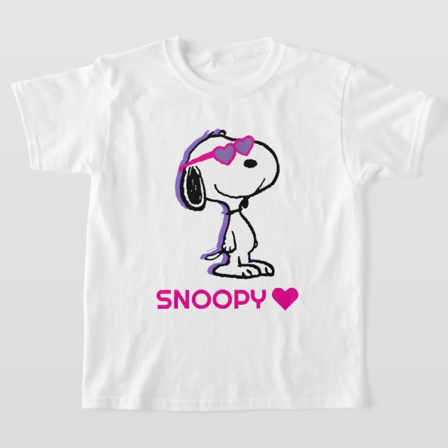 Peanuts | Snoopy Heart Sunglasses T-Shirt (Laydown)
