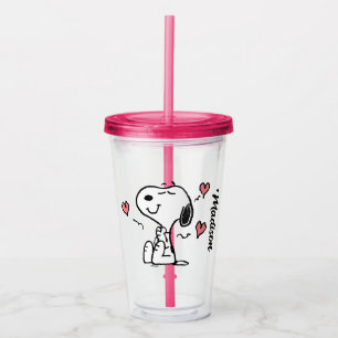Peanuts   Snoopy Hearts Acrylic Tumbler