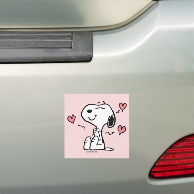 Peanuts | Snoopy Hearts Car Magnet (In Situ)