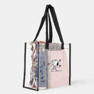 Peanuts Snoopy Hearts Clear Tote Bag