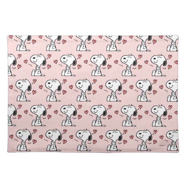 Peanuts | Snoopy Hearts Cloth Placemat (Front)