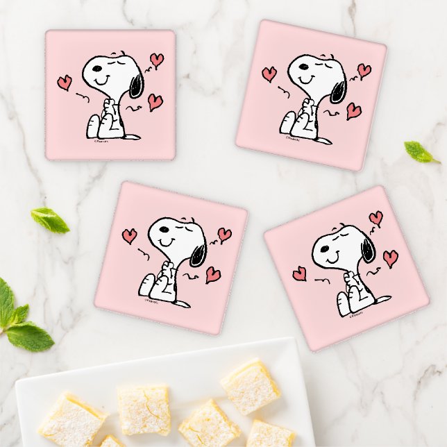 Peanuts | Snoopy Hearts Coaster Set (In Situ)