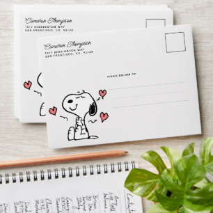 Peanuts Snoopy Hearts Envelope