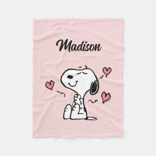 Peanuts Snoopy Hearts Fleece Blanket