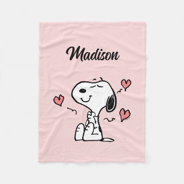 Peanuts | Snoopy Hearts Fleece Blanket (Front)