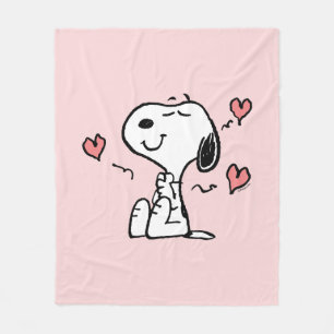 Peanuts Snoopy Hearts Fleece Blanket