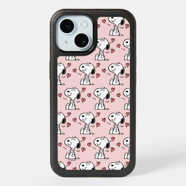 Peanuts | Snoopy Hearts iPhone 15 Case (Back)