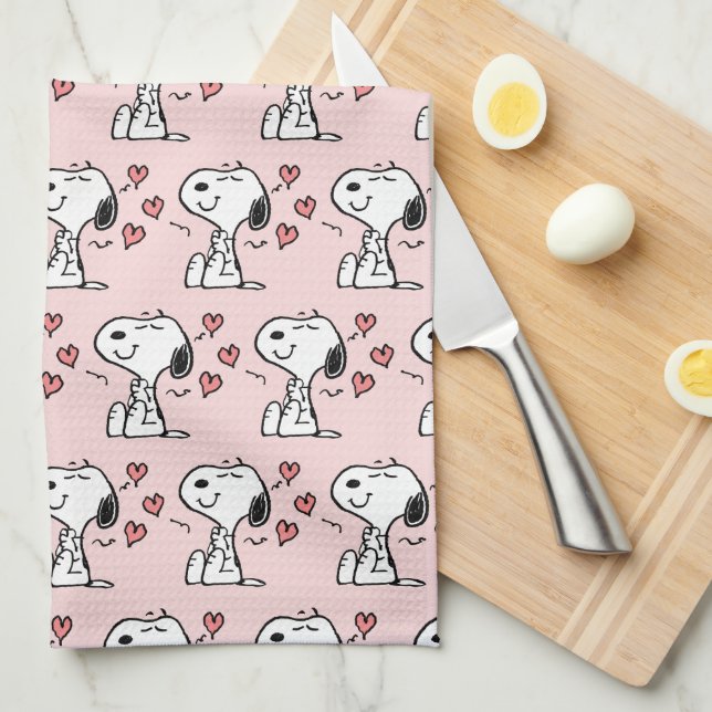 Peanuts | Snoopy Hearts Kitchen Towel (Quarter Fold)