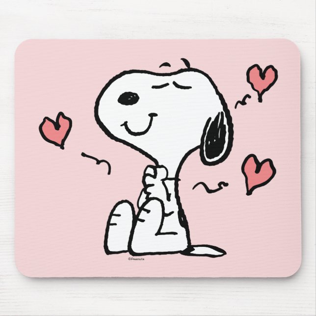 Peanuts | Snoopy Hearts Mouse Pad (Front)