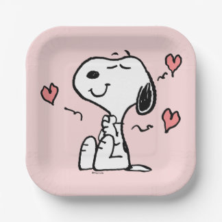 Peanuts | Snoopy Hearts Paper Plates