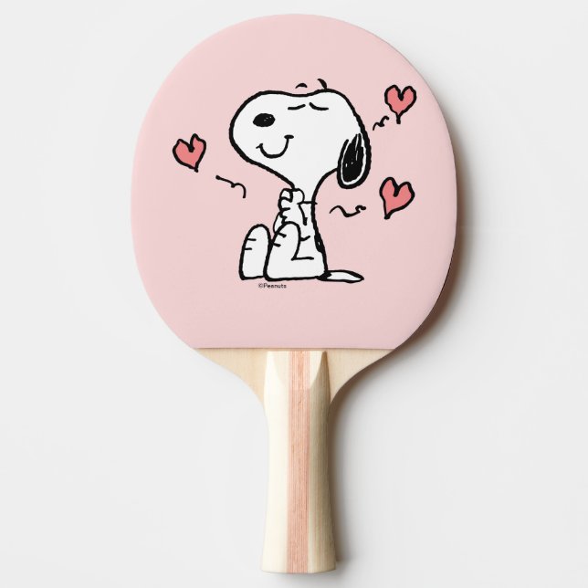 Peanuts | Snoopy Hearts Ping Pong Paddle (Front)
