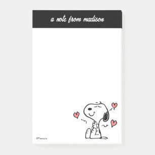 Peanuts Snoopy Hearts Post-it Notes